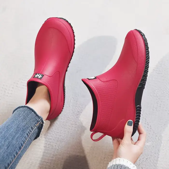 Bottines de pluie résistantes à l'usure, antidérapantes pour femmes, adaptées aux randonnées et aux activités de plein air, été
