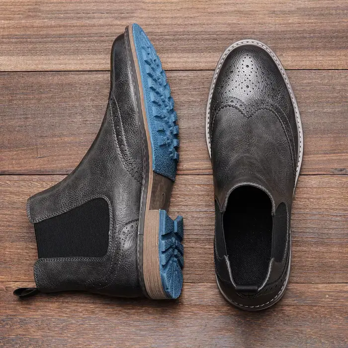Bottes Chelsea en cuir pour homme style britannique confortable pour printemps automne occassions quotidiennes et soirées