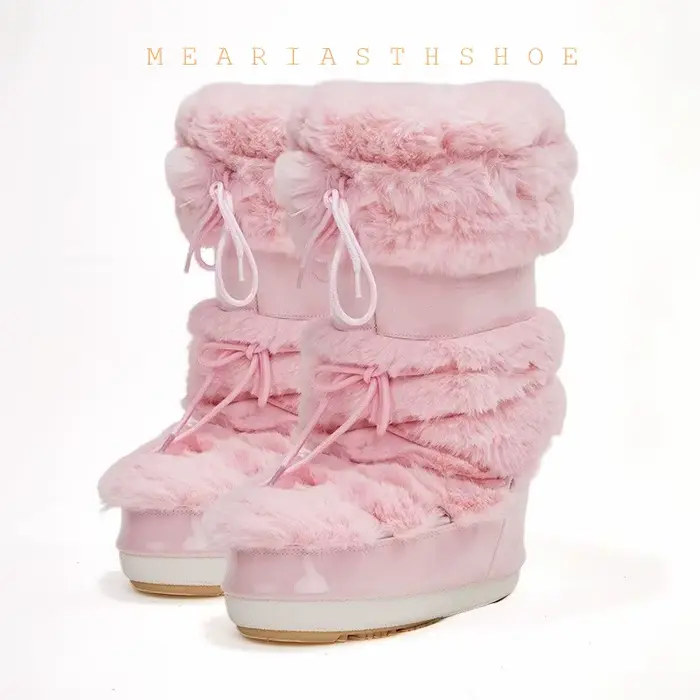 Bottes de neige chaudes pour femme, nouvelle collection hiver 2026, bottes de ski haut de gamme en f