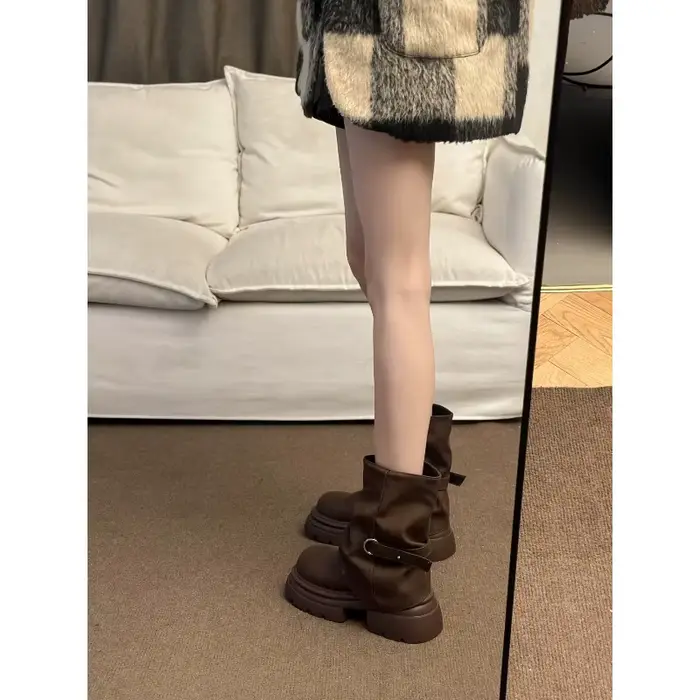 Bottes à semelle épaisse pour femmes