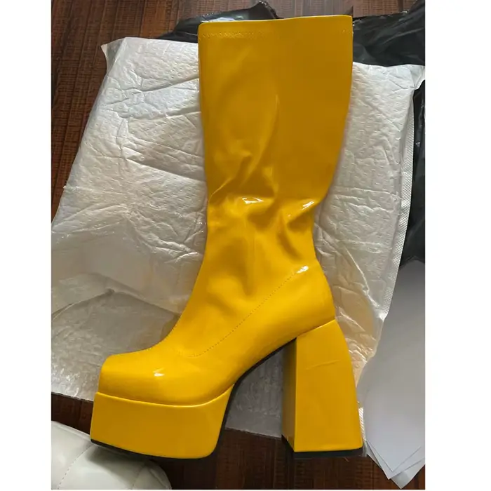 Bottes mi-mollet en microcarence élastique, chaussures de rinçage, bottes de neige d'automne, chauss