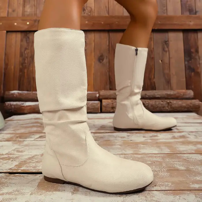 Offre spéciale femmes bottes côté fermeture éclair mi-mollet