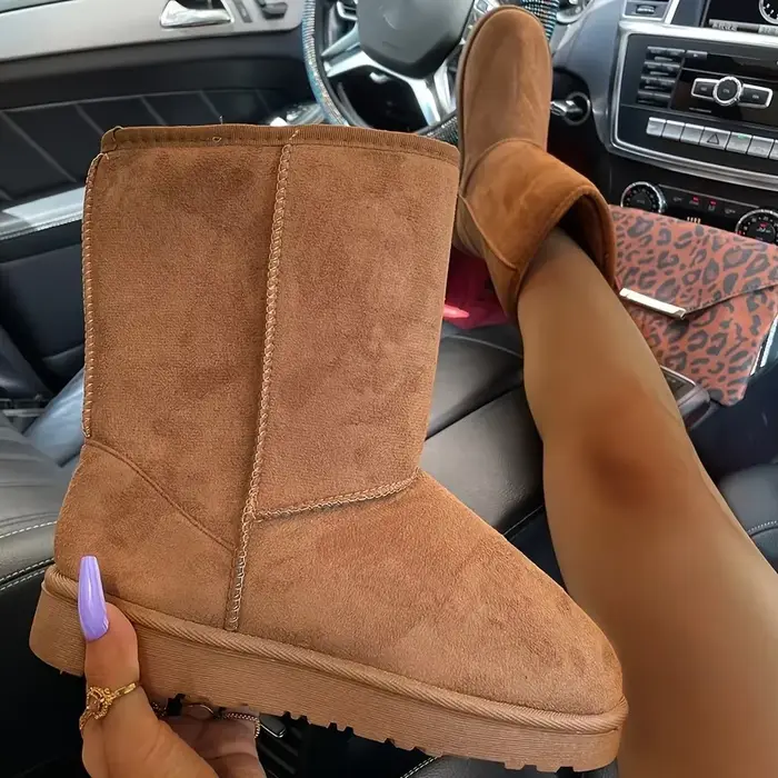 Bottes de neige confortables de couleur unie