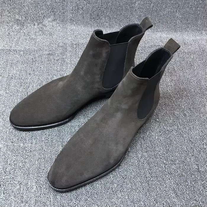 Bottes provoqué en cuir suédé pour hommes, bottes de rinçage en velours de luxe, designer, haute qua