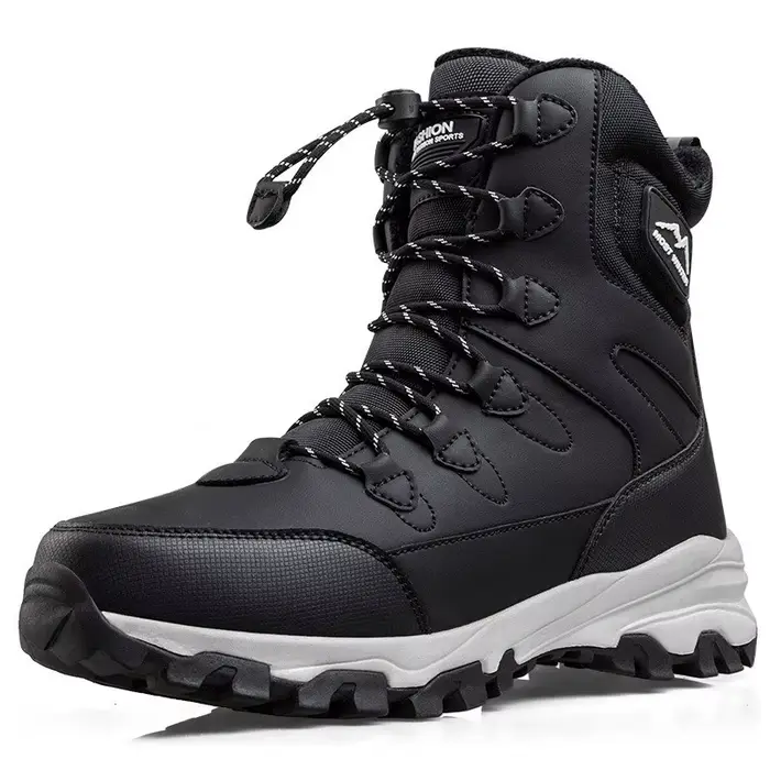 Bottes universelles d'hiver 2025 pour hommes et femmes, bottes d'hiver épaisses et chaudes en polair
