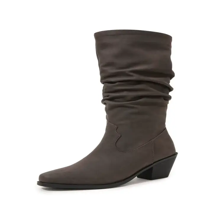 Bottes hautes à bout rond pour femmes
