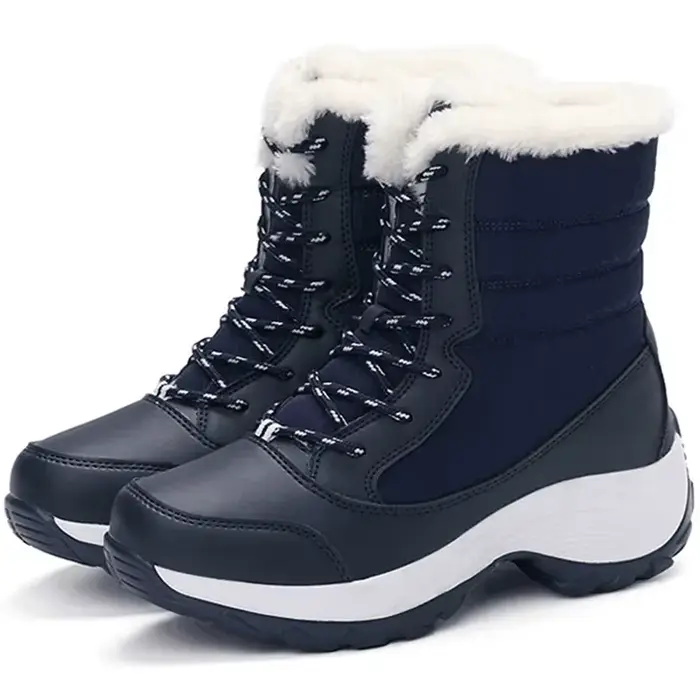 Bottes de randonnée hiver en microfibre avec semelle en caoutchouc et EVA pour femmes et hommes occasions spéciales randonnées enneigées et style urbain