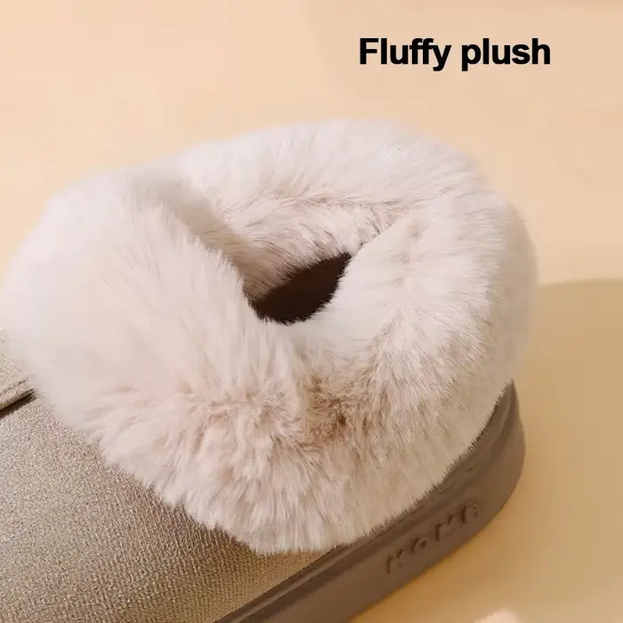 Bottes d'hiver pour femme en fausse fourrure chaudes et épaisses à plateforme pour la neige et les journées froides