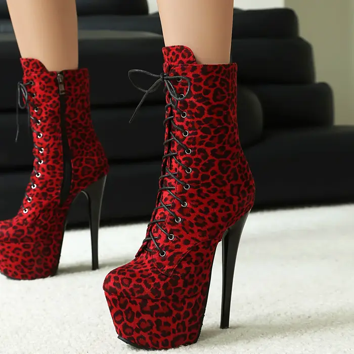 Bottines à plateforme à talons hauts pour femmes