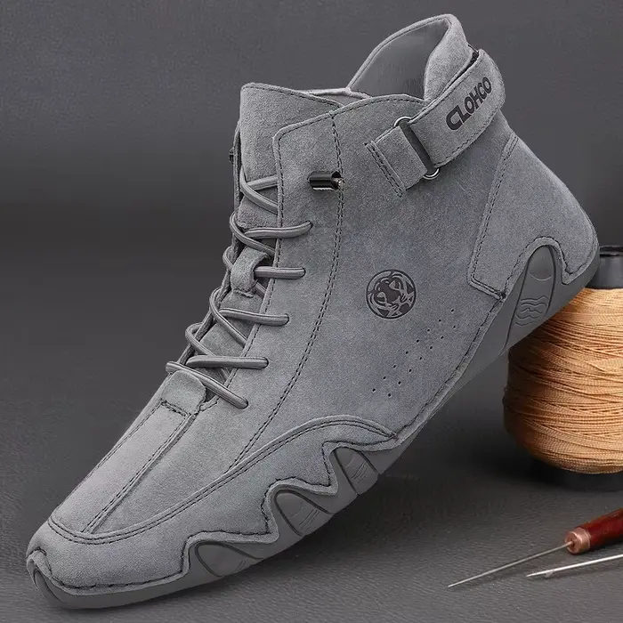 Bottes de cuir véritable CLOBath-O-Bottes pour hommes, chaussures de randonnée confortables et élégantes pour l'hiver occasions spéciales