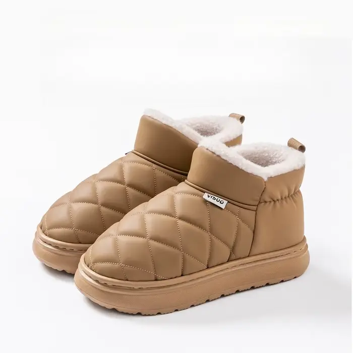 Bottes de neige imperméables et antidérapantes pour femmes, semelle de Traction d'extérieur avec dou