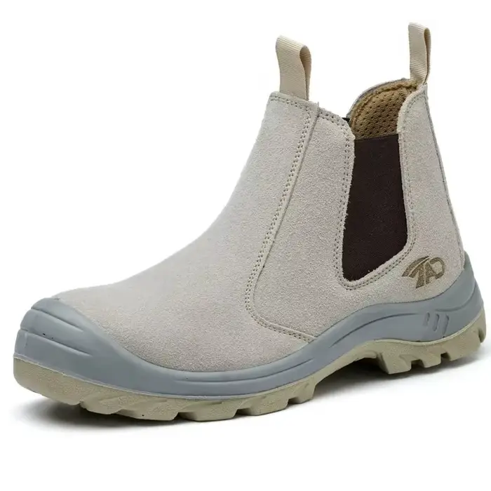 Bottes de sécurité pour hommes, chaussures de travail, construction avec bout en acier, sans lacets,
