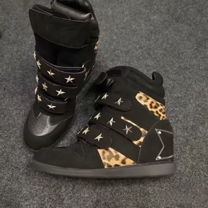 Bottines de loisirs à bout rond et rehaussées