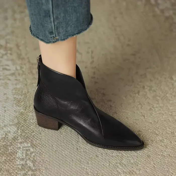 Bottes de rinçage marron pointu pour femmes
