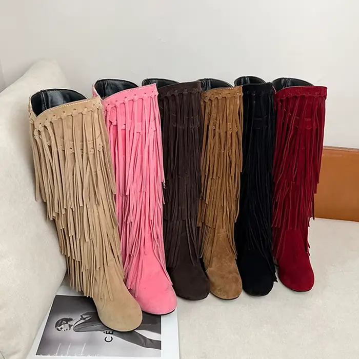 Bottes de princesse à talons hauts et col en V pour femmes