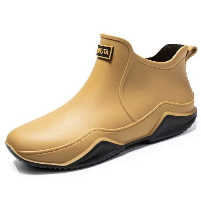 Bottes de pluie à la cheville pour hommes et femmes, chaussures imperméables antidérapantes, bottes 