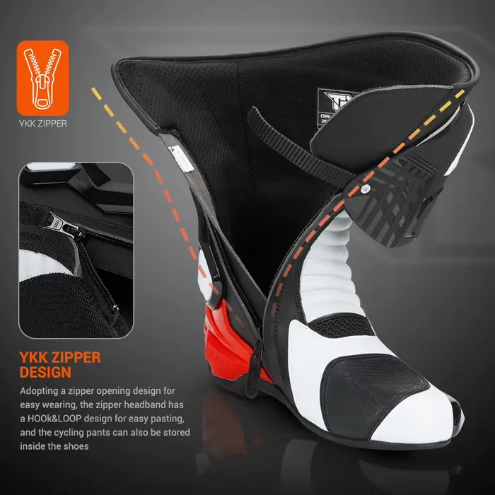 Bottes de moto professionnelles pour hommes