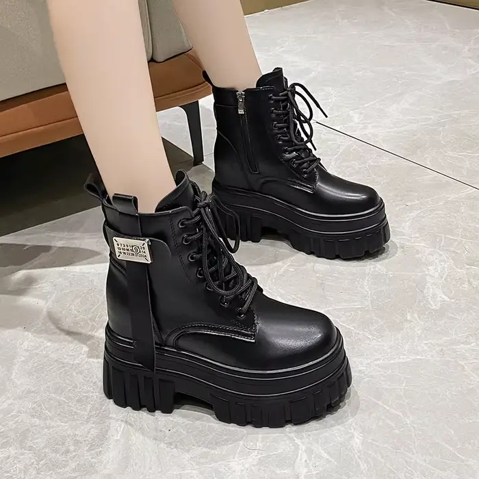 Bottes de moto à plateforme haute pour femmes