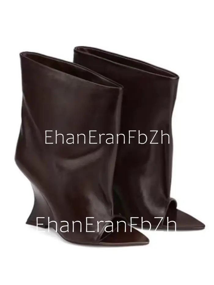 SoleLadies – bottes courtes à talons hauts et bout pointu pour femme, bottes Cool exposées, mi-haute