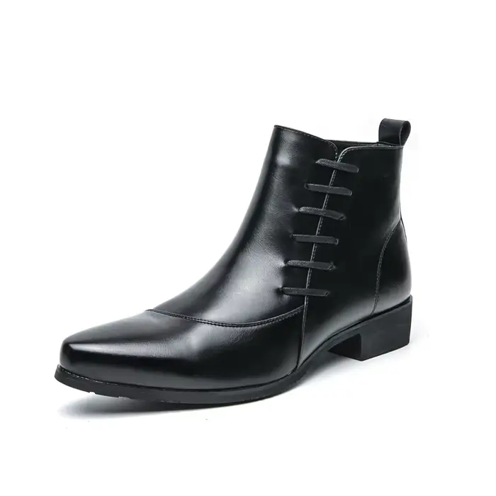 Bottes d'équitation rétro britanniques pour hommes, chaussures montantes en cuir Chelsea pour hommes