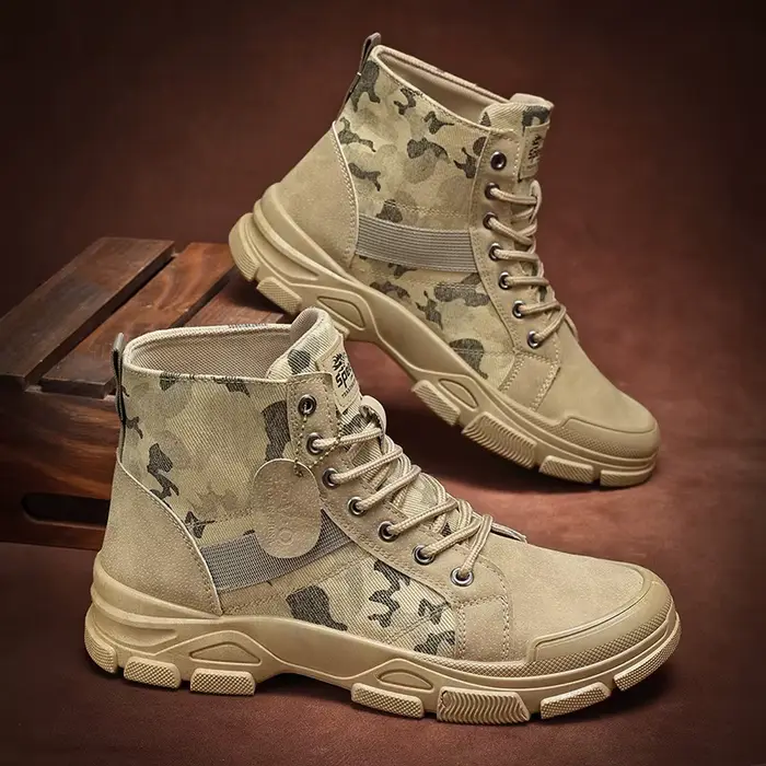 Bottes de combat camouflage pour hommes