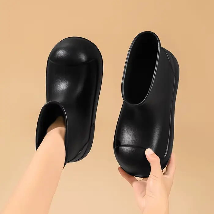 Bottes de pluie antidérapantes imperméables pour femmes de printemps à été en EVA avec semelles épaisse et bout rond pour cheville occassions spéciales et quotidienne