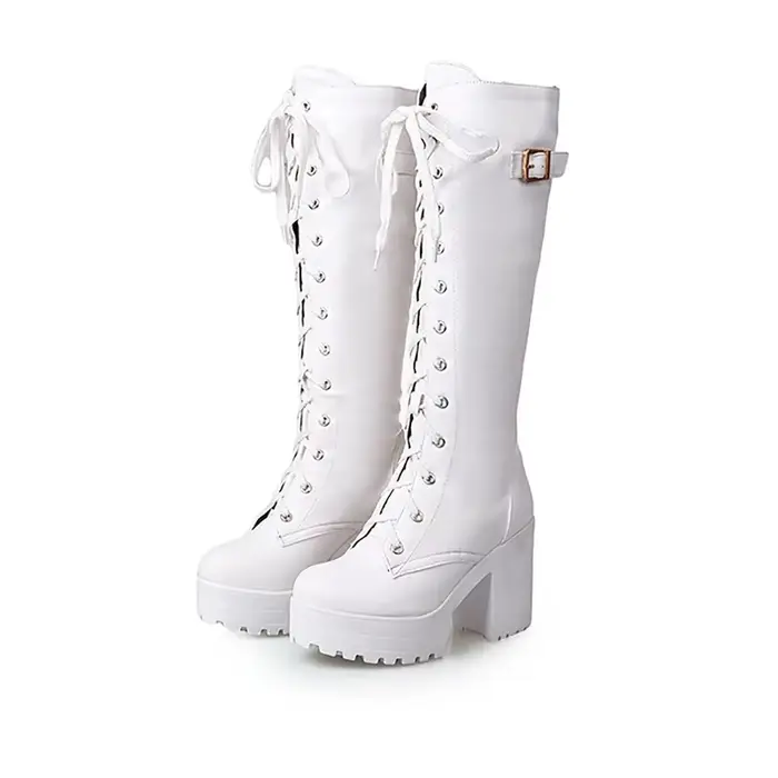 Bottes hautes en cuir pour femmes