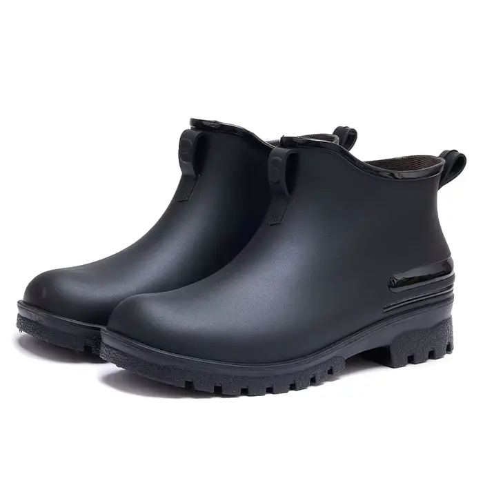 Bottes de pluie imperméables coordonnantes pour hommes, chaussures de chef de travail, chaussures de