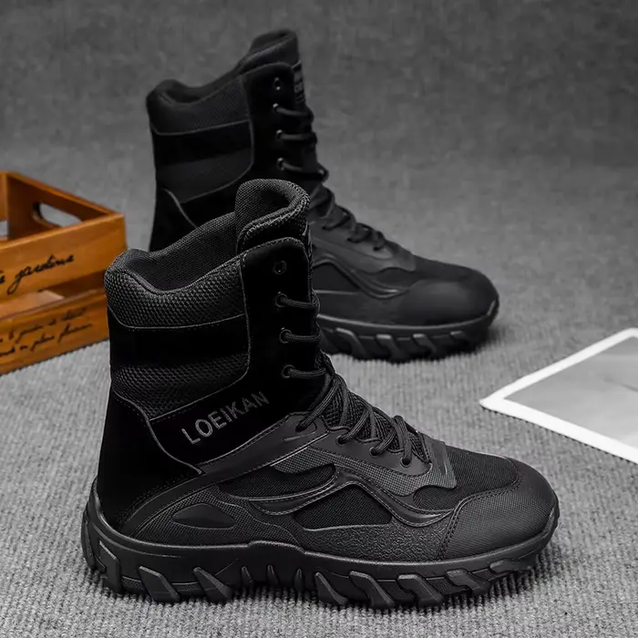 Bottes tactiques militaires pour hommes | Chaussures de randonnée antidérapantes à tige haute