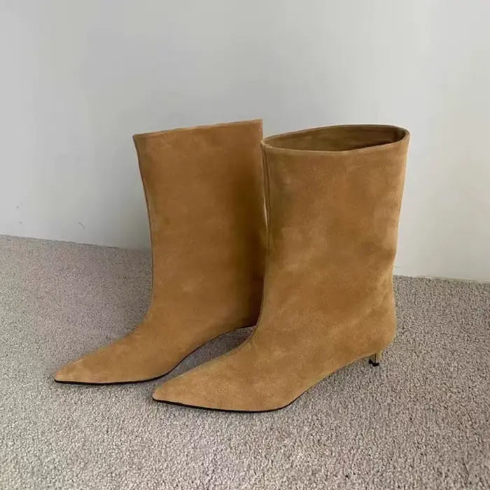 2026 automne et hiver bottes courtes chaussures pour femmes femmes concepteur Vintage talons hauts b