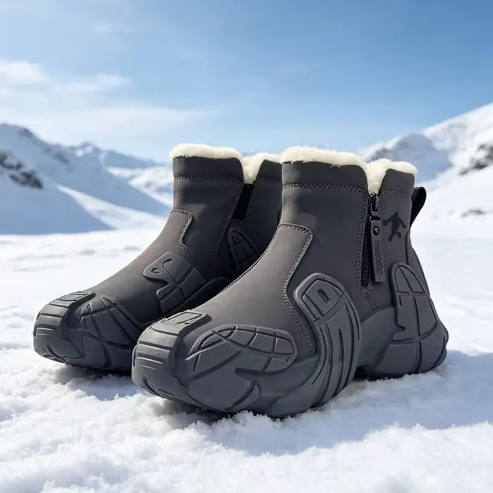 Bottes d'hiver chaudes pour hommes, tailles 39-47, avec doublure en polaire, montantes, polyvalentes