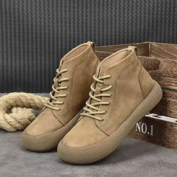 Bottines Chelsea rétro en cuir pour hommes