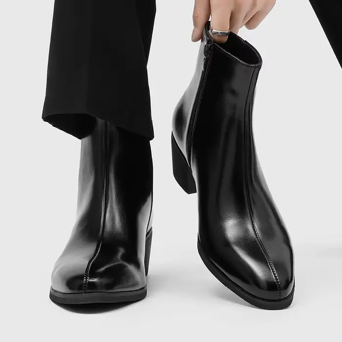 Nouvelles bottines Chelsea pour hommes en PU marron, style britannique, polyvalentes, pour affaires,