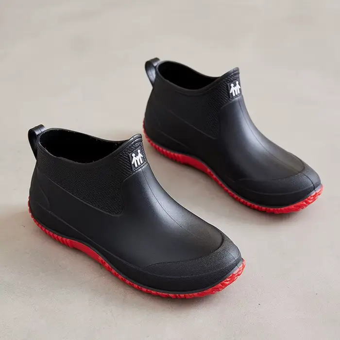 Bottes de pluie courtes en caoutchouc pour femmes et hommes, résistantes à l'usure et antidérapantes
