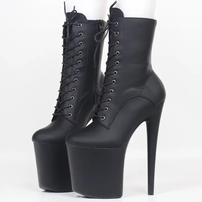 Bottes à talons hauts extrêmes plateforme sexy à lacets pour femmes occasions spéciales printemps automne