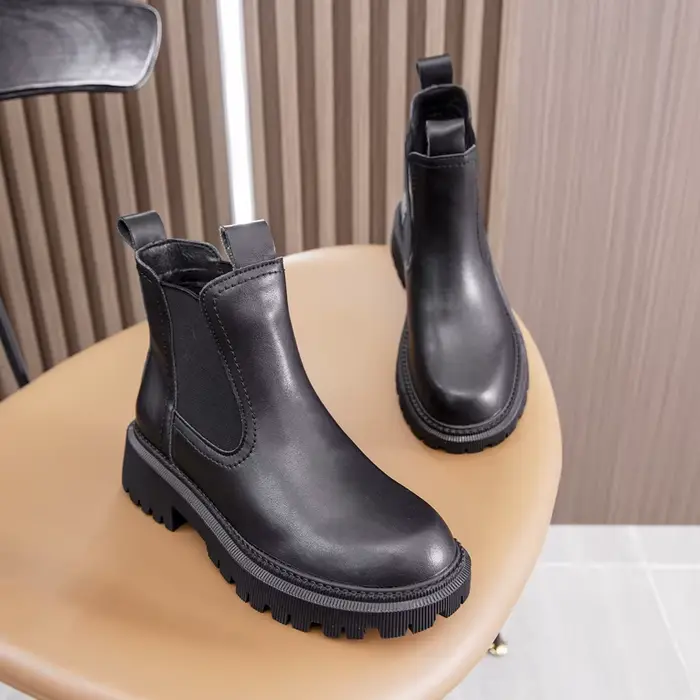 AIYUQI femmes Chelsea bottes en cuir véritable nouveau automne hiver mode