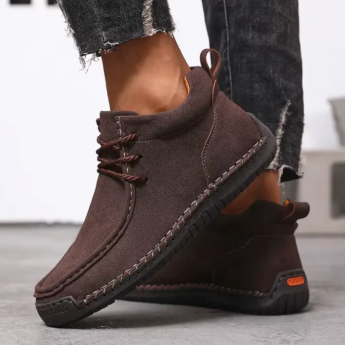 Bottes Militaires Vintage en Toile pour Hommes Taille Adaptable Style Classique Occasions Spéciales