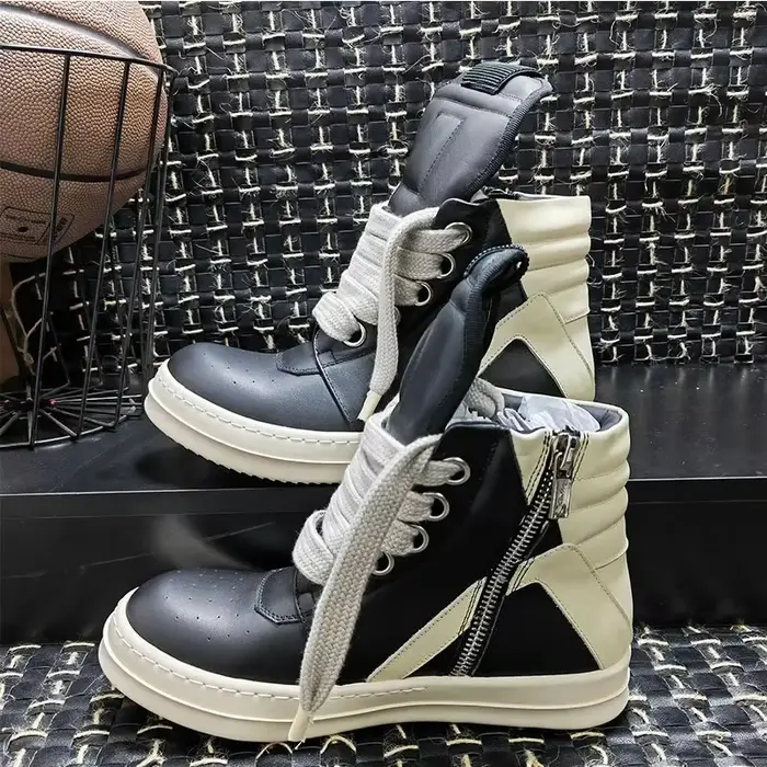 Bottes longues montantes, chaussures d'automne et d'hiver pour hommes, baskets de sport décontractée