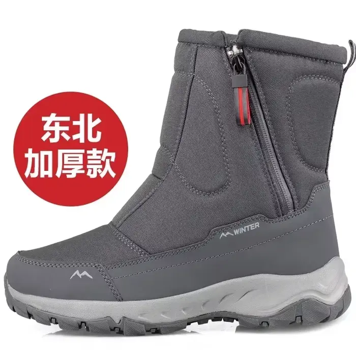 Hommes bottes chaussures d'hiver pour hommes bottes de neige chaudes mi-mollet hommes chaussures cha