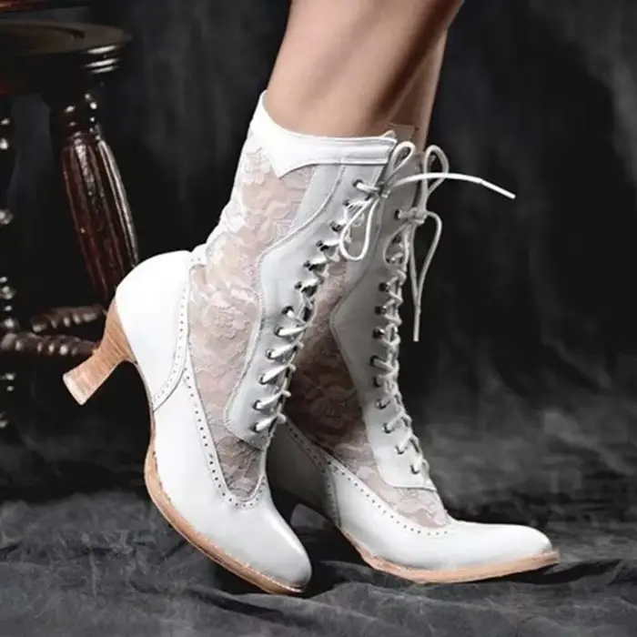 Bottes de rinçage pointues victoriennes pour femmes
