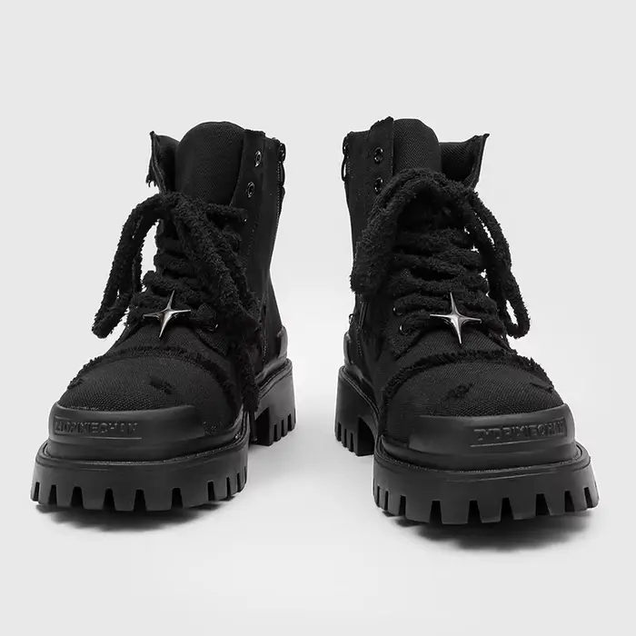 Bottes hautes à semelles épaisses pour hommes