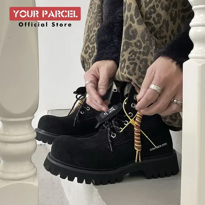 Bottes en cuir suédé pour hommes et femmes