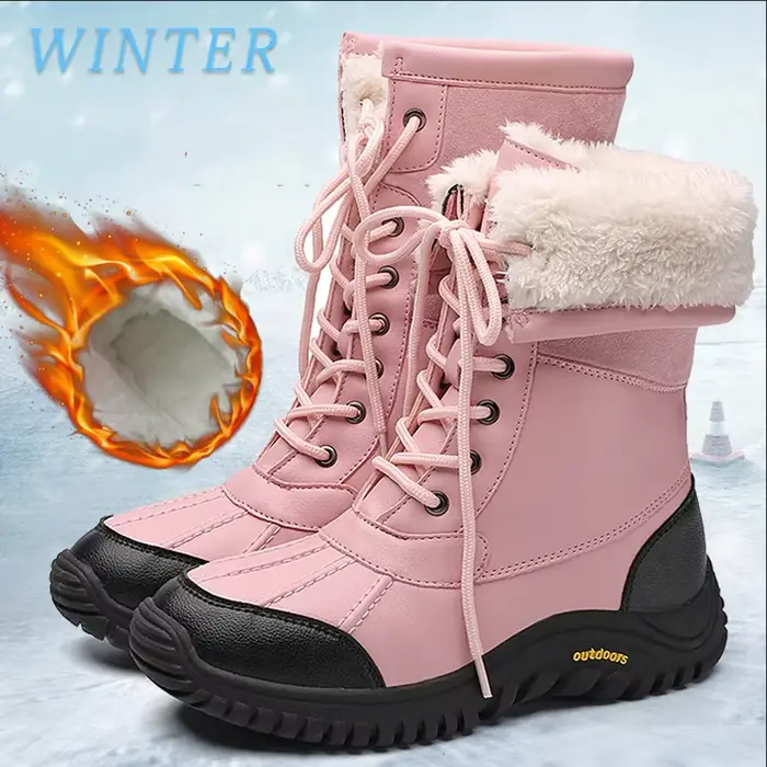 Bottes de neige à lacets pour femmes