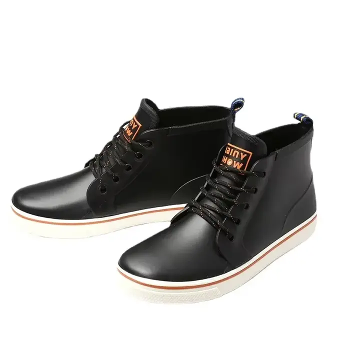 Bottes de pluie en caoutchouc pour homme style décontracté printemps automne confortables à enfiler pour la pêche randonnée et autres activités extérieures