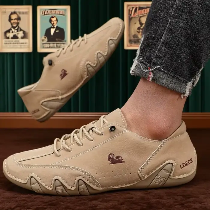Bottines pour hommes couture à la mode léger confortable chaussures de marche décontractées respirant Tennis