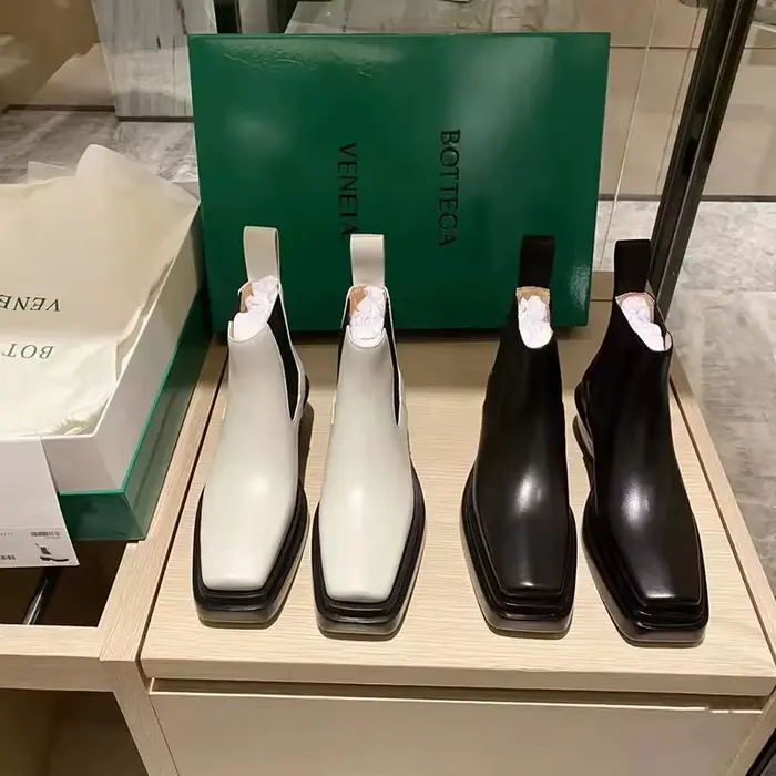 Bottes de rinçage en cuir à plateforme pour femmes