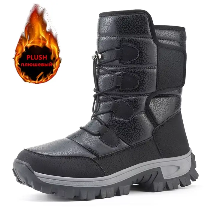 Nouvelles chaussures d'hiver pour hommes bottes chaudes en peluche