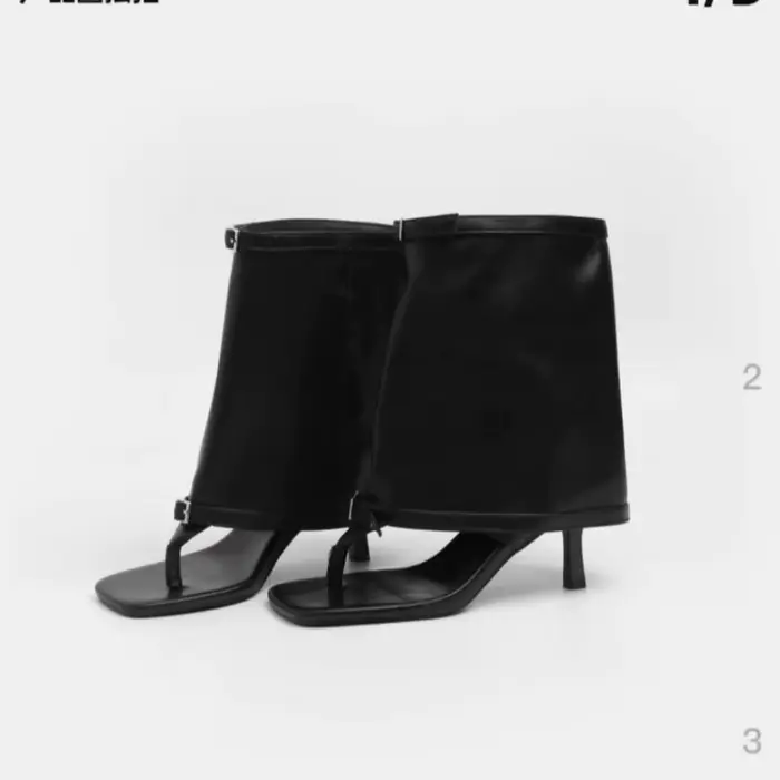 Bottes Cool à talons hauts et bout carré pour femmes, sandales rétro polyvalentes à bout carré, nouv