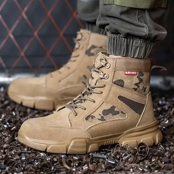 Bottes de sécurité anti-crevaison en acier pour hommes