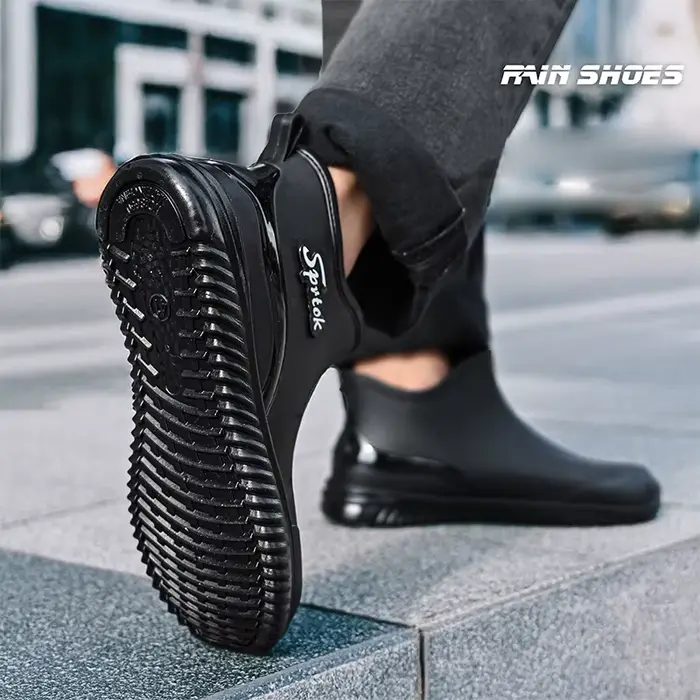 Bottines de pluie imperméables et antidérapantes pour hommes, résistantes à l'usure, adaptées à la pêche et au camping, printemps/automne